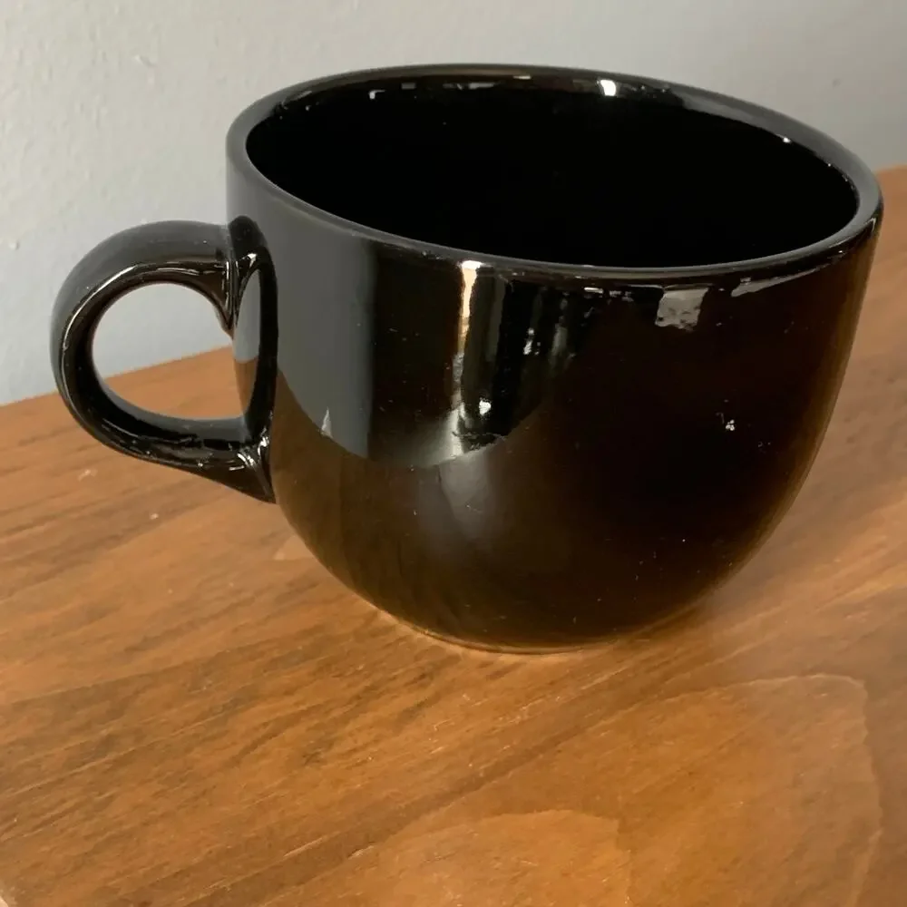 Pier 1 Mug Cappuccino Coffee Black 16oz Oversized Latte Soup Jumbo